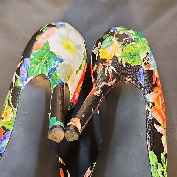 JUSTFAB FLORAL MULTI D'ORSAY HIGH HEEL PUMPS S2 - Picture 16 of 16